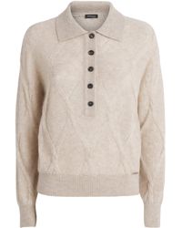 Kiton - Cashmere-Silk Pointelle-Knit Polo Shirt - Lyst