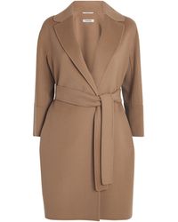 Max Mara - Virgin Wool Short Wrap Coat - Lyst