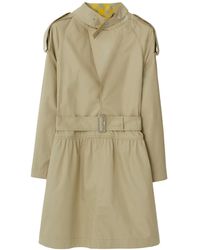 Burberry - Gabardine Trench Coat Mini Dress - Lyst
