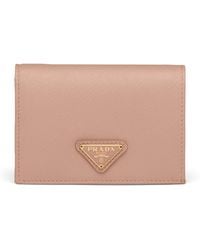 Prada - Small Saffiano Leather Bifold Wallet - Lyst