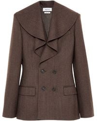 McQueen - Wool Pinstripe Double-Breasted Blazer - Lyst