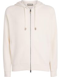 Canali - Wool-Cashmere Zip-Up Hoodie - Lyst