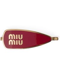 Miu Miu - Enamel Logo Hair Clip - Lyst