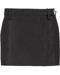 Prada - Mohair-wool Mini Skirt - Lyst