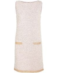St. John - Sequinned-accent Mini Dress - Lyst