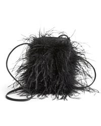 Yves Salomon - Leather-Ostrich Feather Cross-Body Bag - Lyst