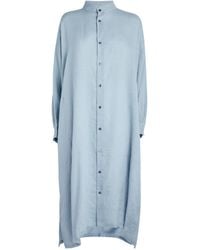 Eskandar - A-line Collarless Shirt Dress - Lyst