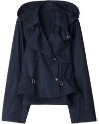 Burberry - Satin Cropped Trench Coat - Lyst