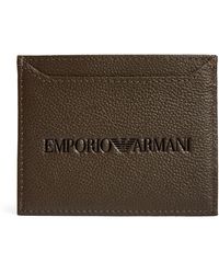 Emporio Armani - Leather Logo Card Holder - Lyst