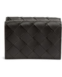 Bottega Veneta - Leather Intrecciato Trifold Wallet - Lyst