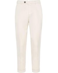 Brunello Cucinelli - Stretch-Cotton Garment-Dyed Trousers - Lyst