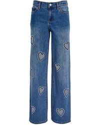 Alice + Olivia - Alice + Olivia Heart Cut-out Karrie Jeans - Lyst