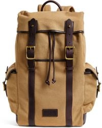 Polo Ralph Lauren - Canvas Leather-trim Backpack - Lyst