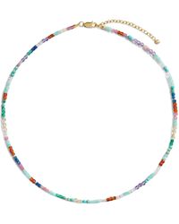 Monica Vinader - Mini Vermeil And Gemstone Freedom Necklace - Lyst