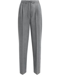 Max Mara - Cashmere Drawstring Straight Trousers - Lyst