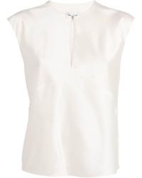Veronica Beard - Stretch-Silk Sparrow Blouse - Lyst