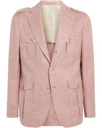 Eleventy - Linen-Cashmere-Silk Sahara Jacket - Lyst