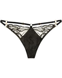 Bordelle - Embroidered Pearl Thong - Lyst