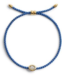 Monica Vinader - Vermeil And Diamond Cord Bracelet - Lyst