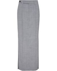 Brunello Cucinelli - Virgin Wool Fresco Maxi Skirt - Lyst