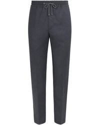 Pal Zileri - Stretch-Virgin Wool Drawstring Trousers - Lyst