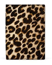 Smythson - Panama Leather Leopard Print Passport Cover - Lyst
