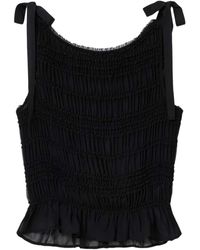 AllSaints - Shirred Lotus Top - Lyst