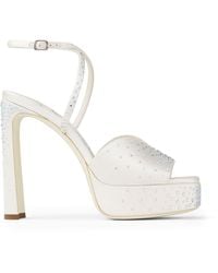 Jimmy Choo - Karli 125 Satin Platform Sandals - Lyst