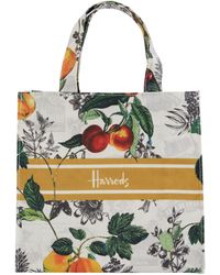 harrods small logo shopper bag