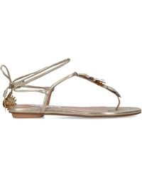 Aquazzura - Leather Night Stars Flat Sandals - Lyst