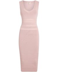 L'Agence - Knitted Taren Midi Dress - Lyst