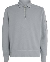 C.P. Company - Cotton Malfilè Quarter-Zip Sweatshirt - Lyst