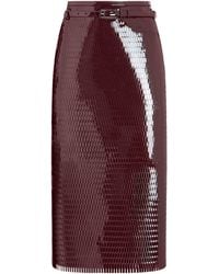 Tom Ford - Leather Pencil Midi Skirt - Lyst