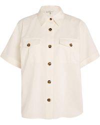 FRAME - Cotton-blend Short-sleeve Shirt - Lyst