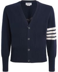 Thom Browne - Wool Cardigan With Horse Motif And Distinctive Stripes - Lyst