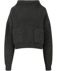 Alaïa - Wool-Blend Pocket Sweater - Lyst