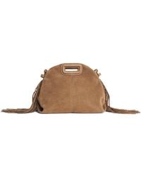 Maje - Mini Suede Miss M Shoulder Bag - Lyst