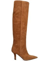 AMINA MUADDI - Suede Christine Knee-High Boots 80 - Lyst