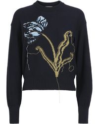 Erdem - Merino Wool Floral Sweater - Lyst