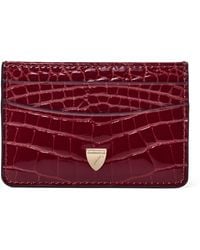 Aspinal of London - Leather Croc-Embossed Slim Card Holder - Lyst