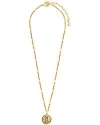 Saint Laurent - Cassandre Medallion Necklace - Lyst