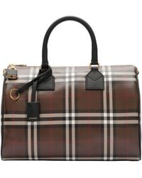 Burberry - Medium Check Bowling Bag - Lyst