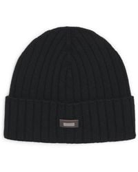 Herno - Cashmere Logo Patch Beanie - Lyst