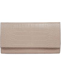 Smythson - Leather Croc-Embossed Marshall Travel Wallet - Lyst
