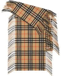 Burberry - Cashmere Check Happy Scarf - Lyst
