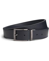 Emporio Armani - Grained Leather Belt - Lyst