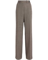 Kiton - Virgin Wool-Blend Wide-Leg Trousers - Lyst