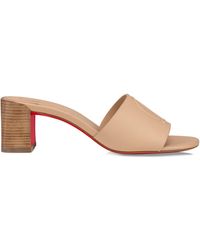 Christian Louboutin - Cl Leather Mules 55 - Lyst