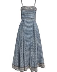 Veronica Beard - Geometric Pleated Lana Maxi Dress - Lyst
