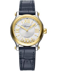 Chopard - Stainless Steel And Diamond Happy Sport Watch - Lyst